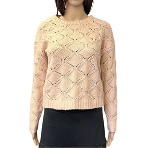 JOIE Women's Long Sleeve Pullover Sweater Pink Crew Neck Stretch Size XS - NWT